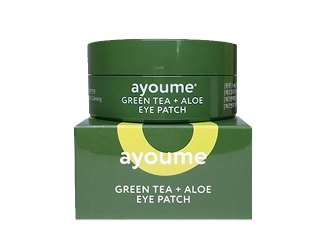 Ayoume Патчи для глаз с зеленым чаем и алоэ вера