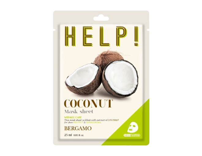 Bergamo Тканевая маска для лица с экстрактом кокоса