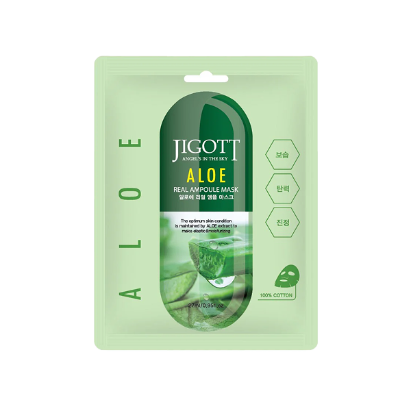 Jigott Aloe Real Ampoule Mask