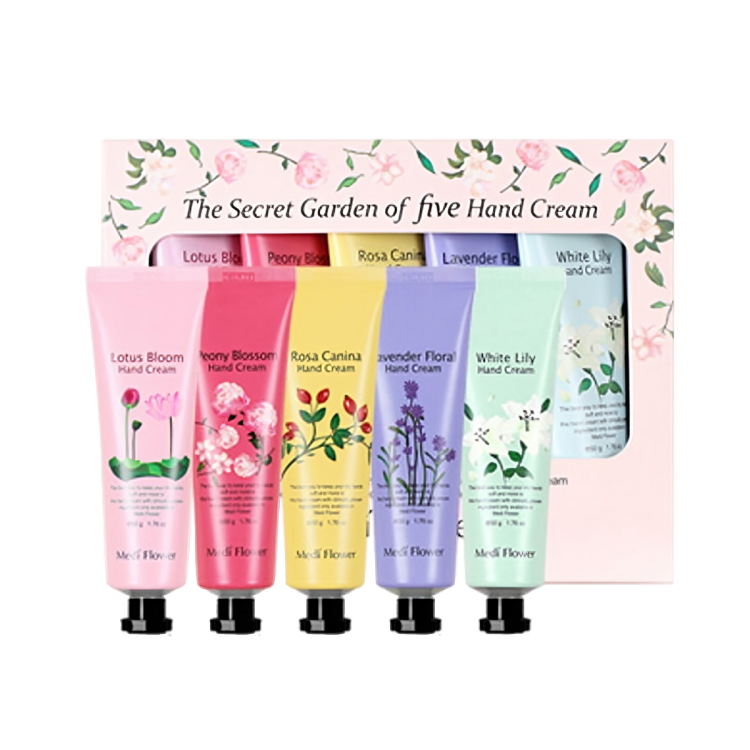 Medi Flower Coffret de crèmes pour les mains "Jardin fleuri"