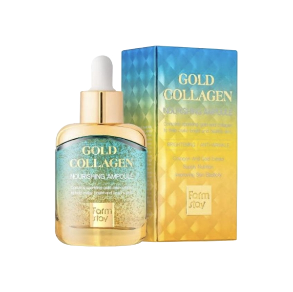 Farmstay Sérum ampoule nourrissant rajeunissant à l'or et au collagène
